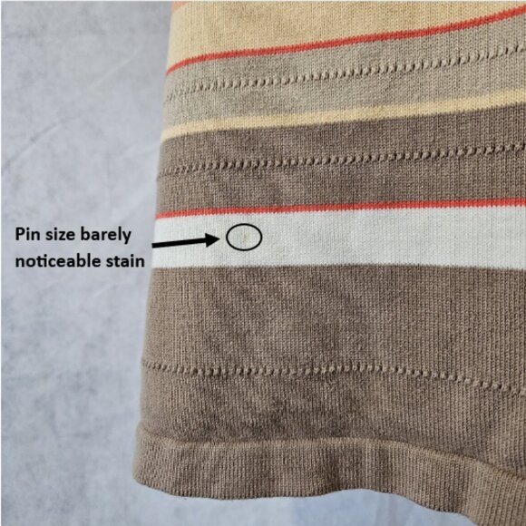 VINTAGE Liz Claiborne Lizsport Sleeveless Striped Sweater - Picture 5 of 7